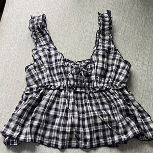 American Eagle Ruched Strap Cropped Tank Top Never Worn